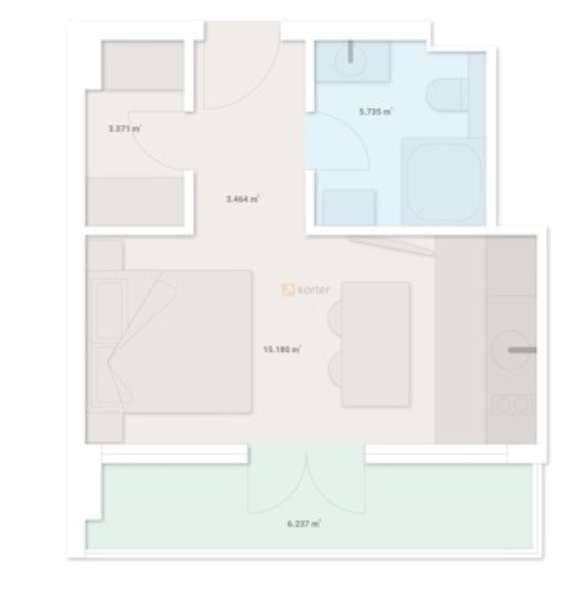 K4 Residence — планировка Студии